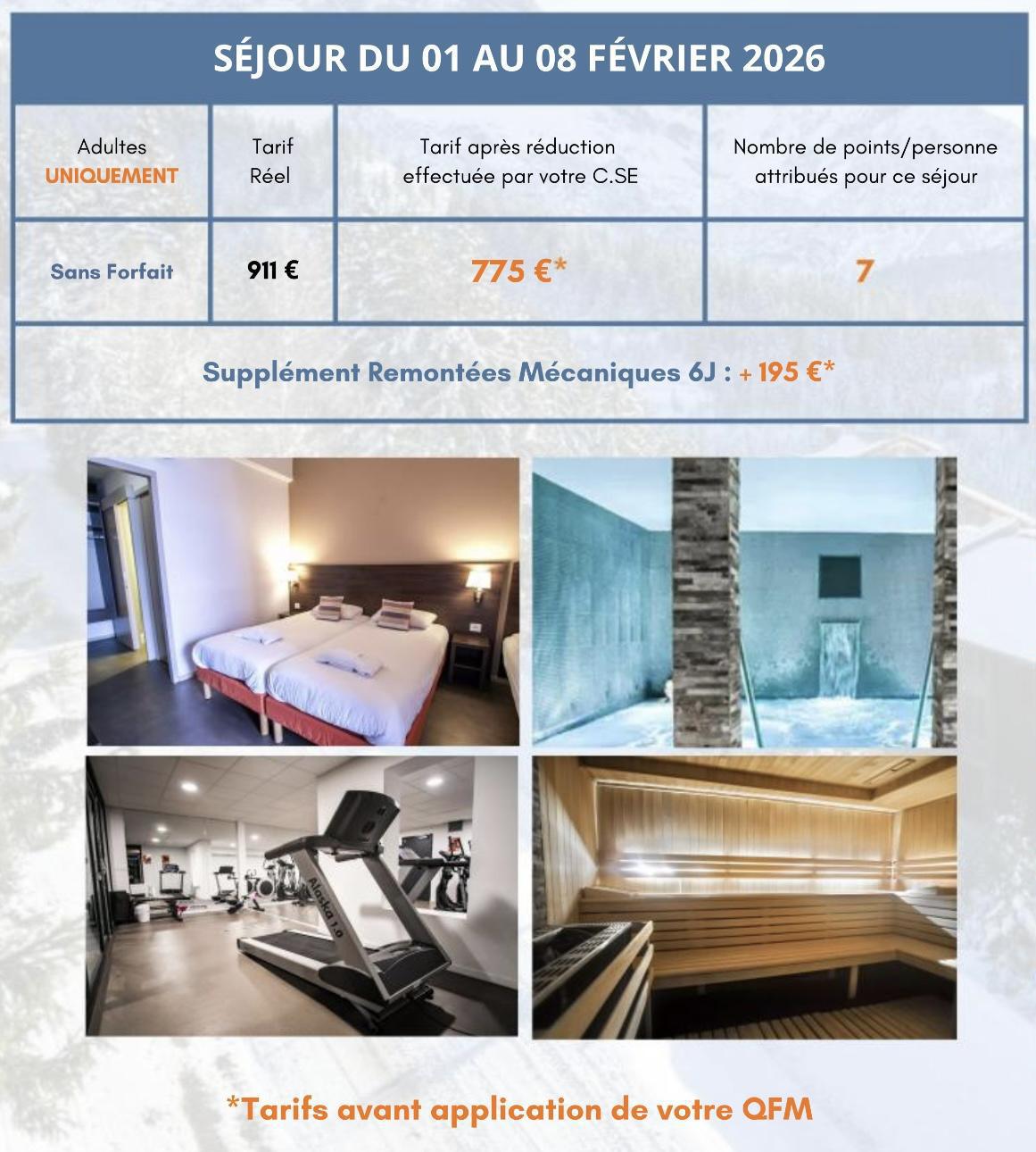 Séjour Ski Sept Laux février 2026