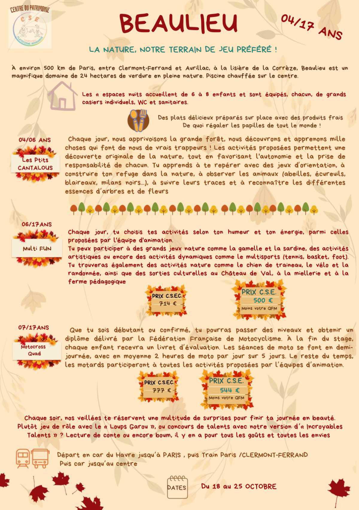 Colonies, inscriptions aux séjours enfants ! 🍁