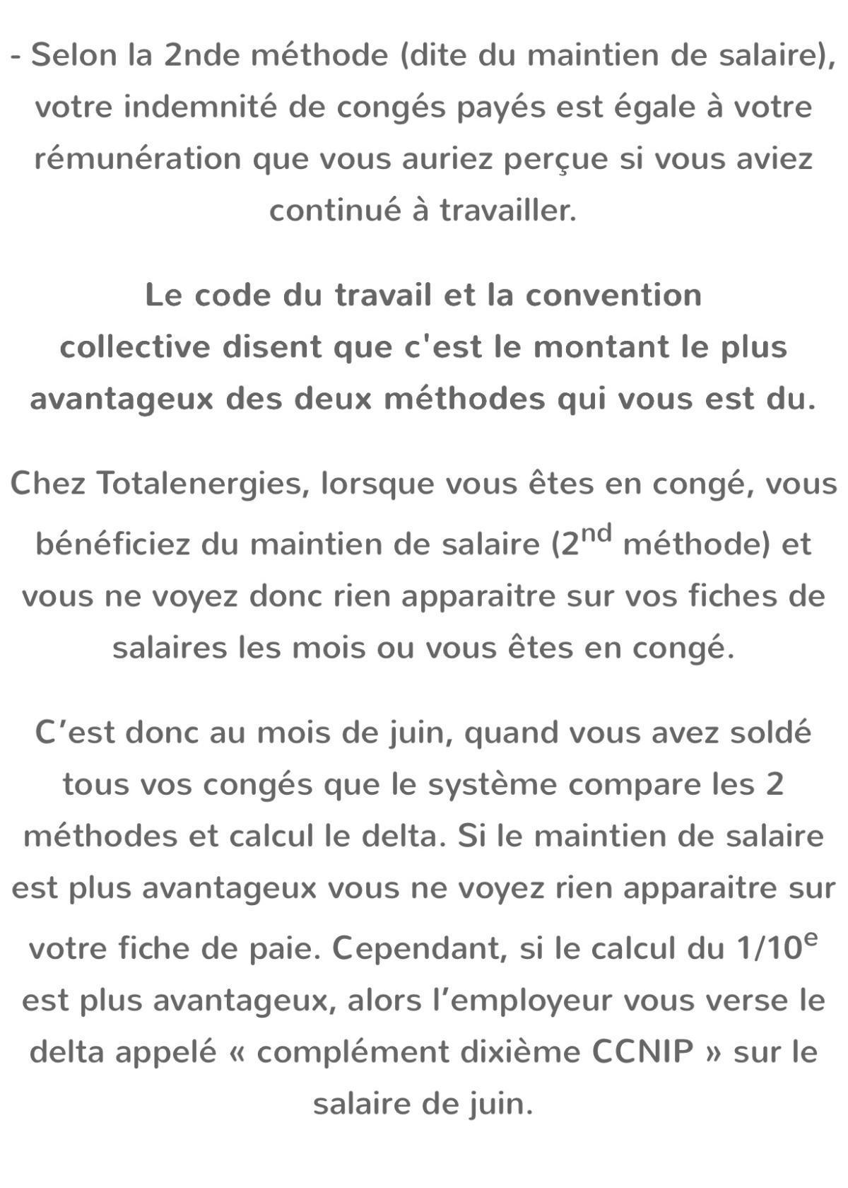 Paie de juin – complément dixième CCNIP