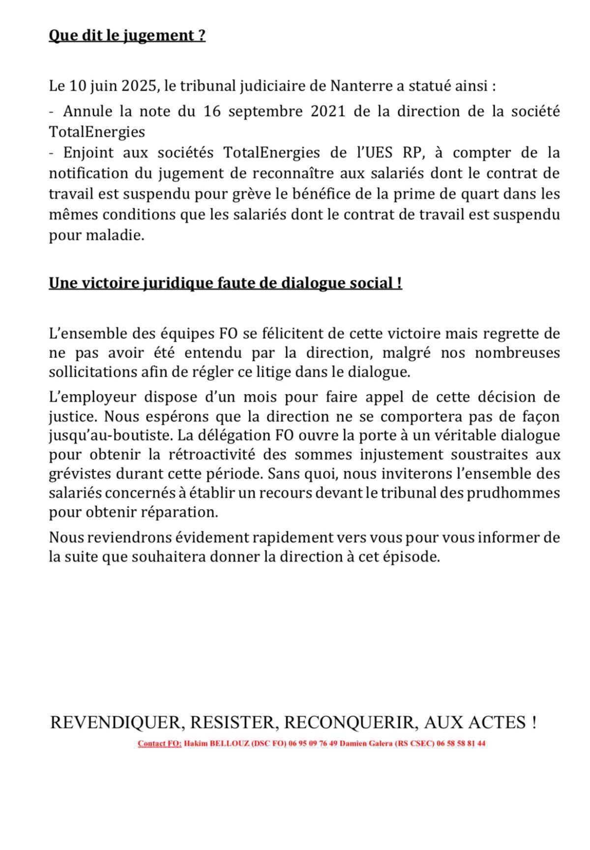 FO fait plier TotalEnergies !