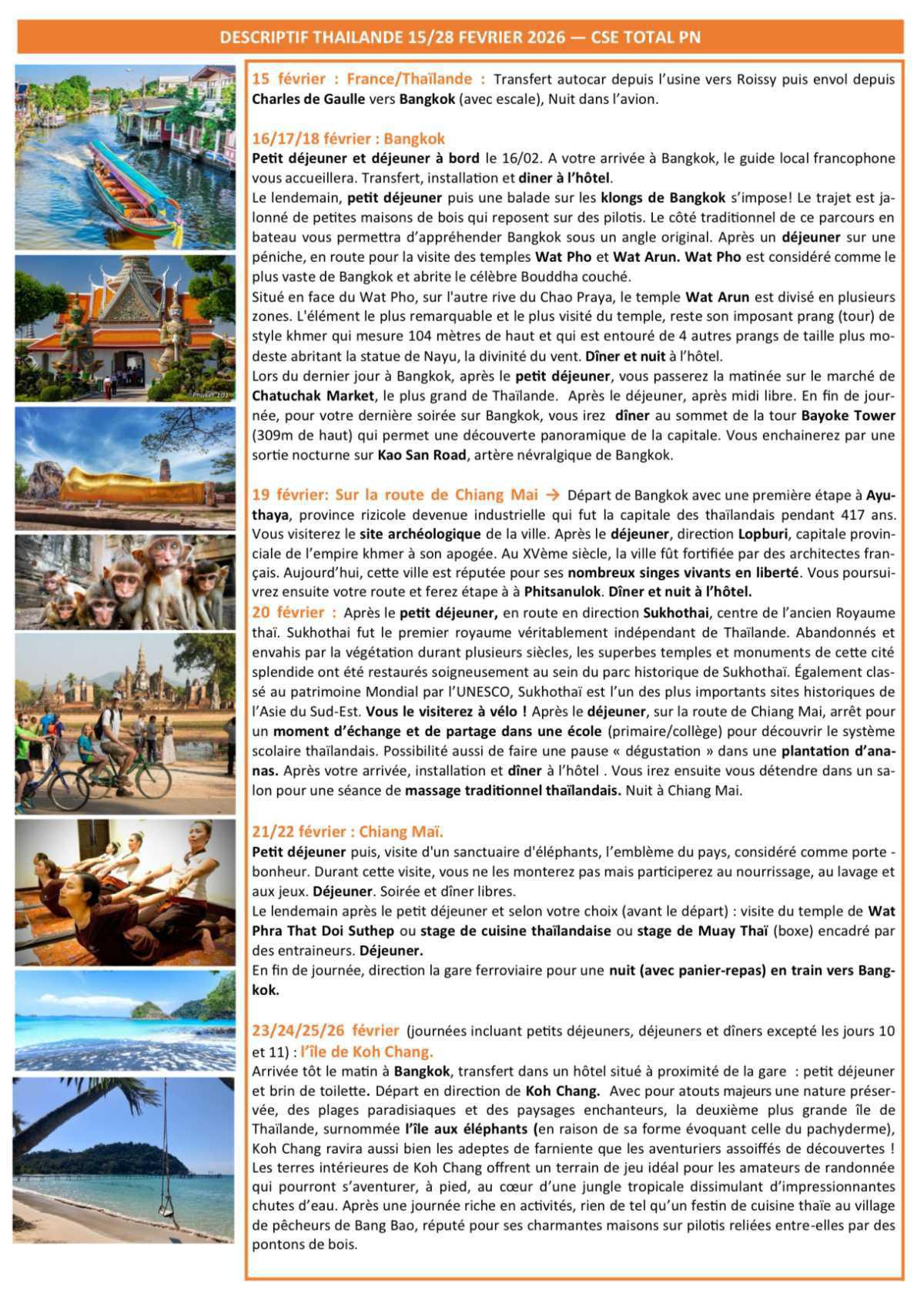 Thaïlande 15/28 février 