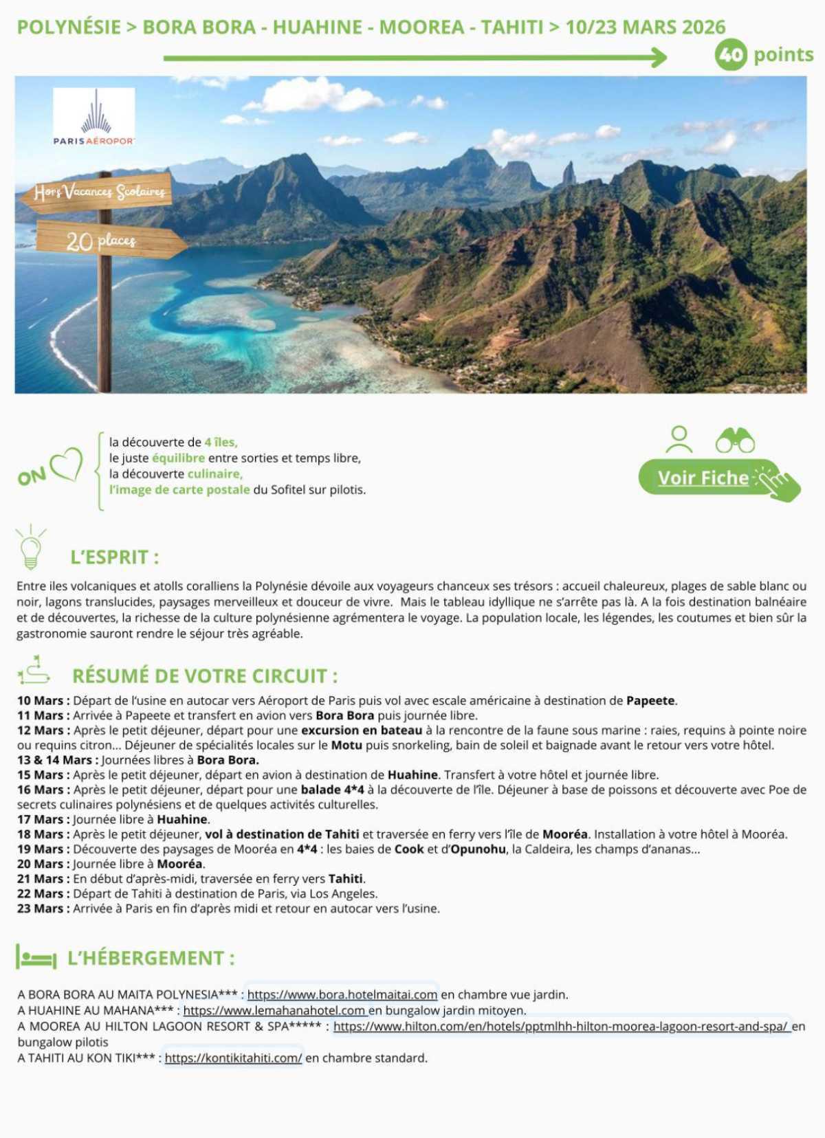 Polynésie 10/23 mars 2026 🏝️