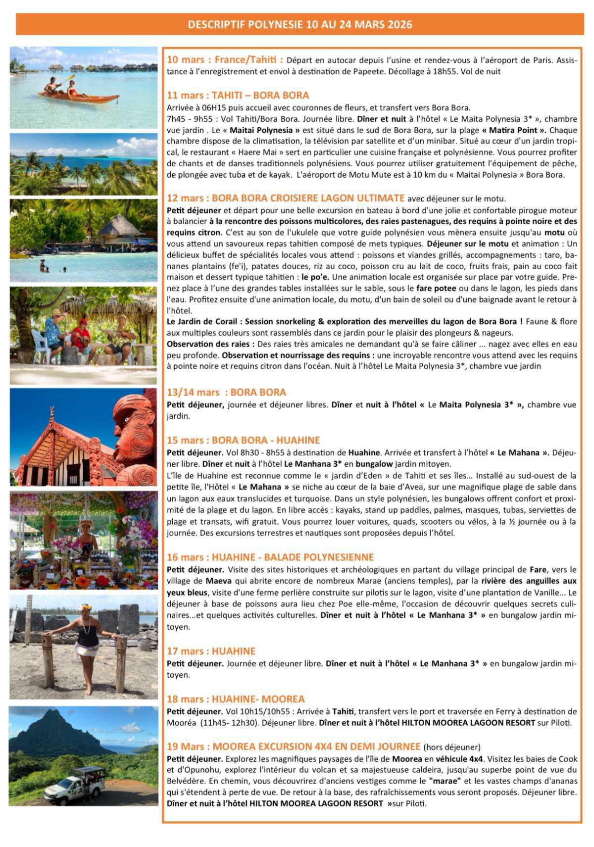 Polynésie 10/23 mars 2026 🏝️