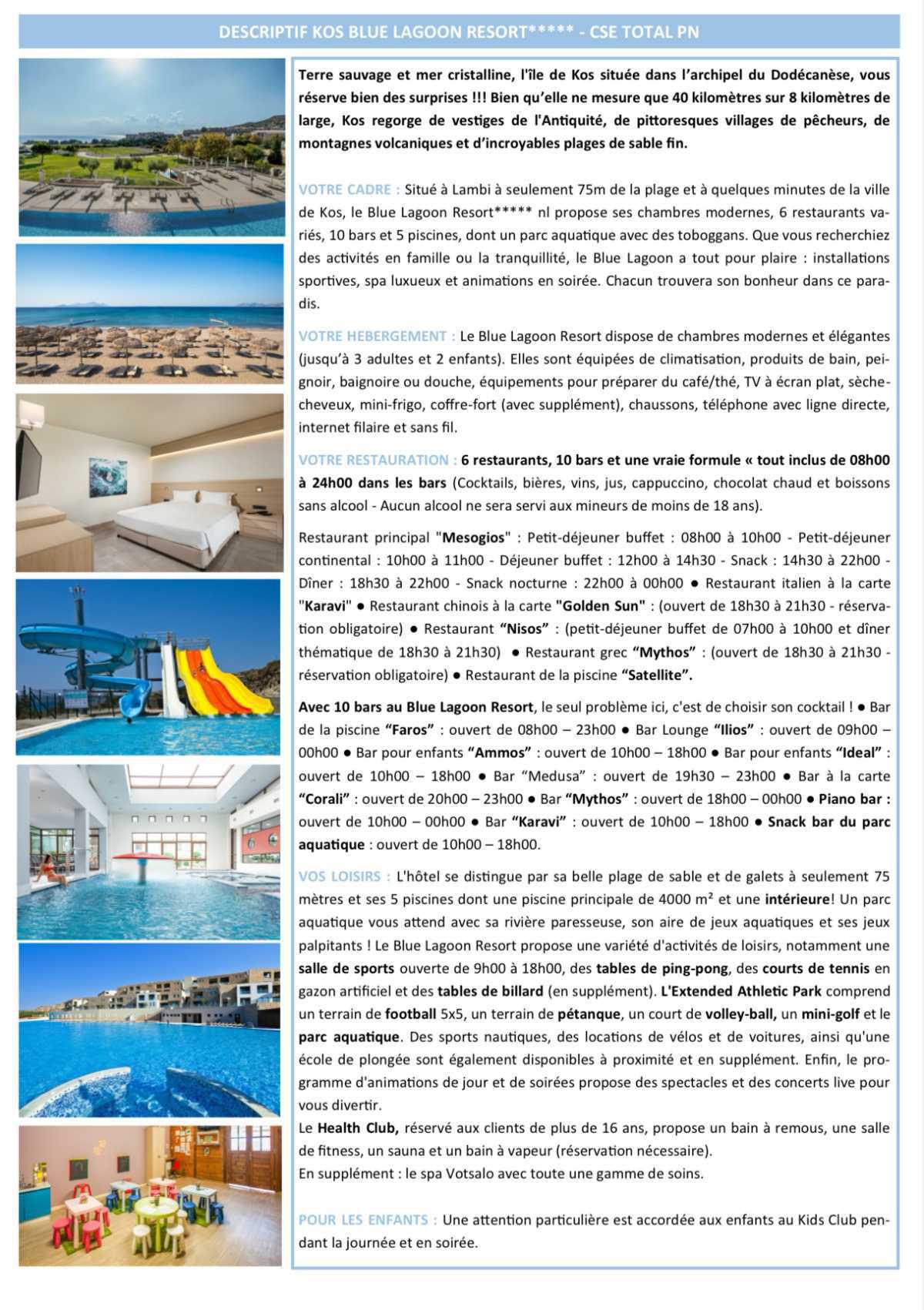 GRÈCE > KOS 11/18 AVRIL OU 18/25 AVRIL