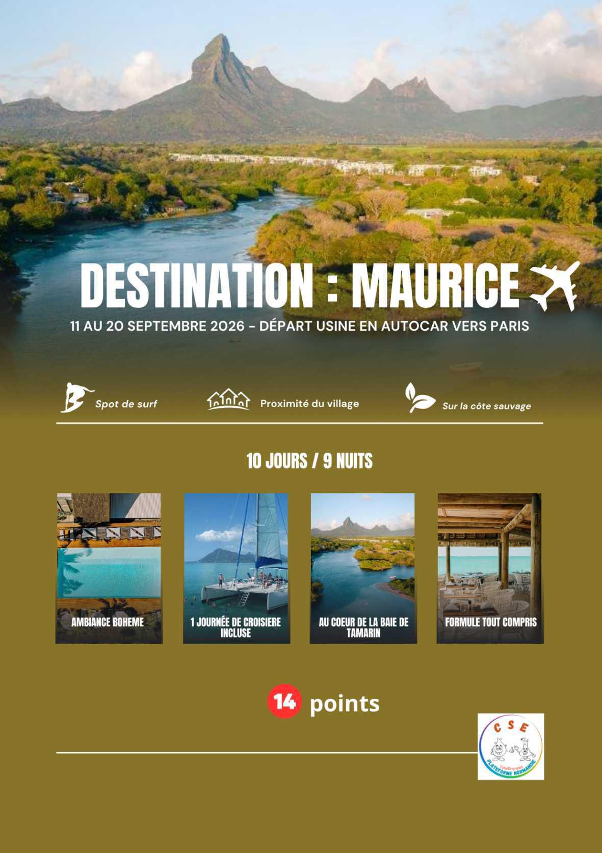 Île MAURICE 🇲🇺 11/20 SEPTEMBRE 2026