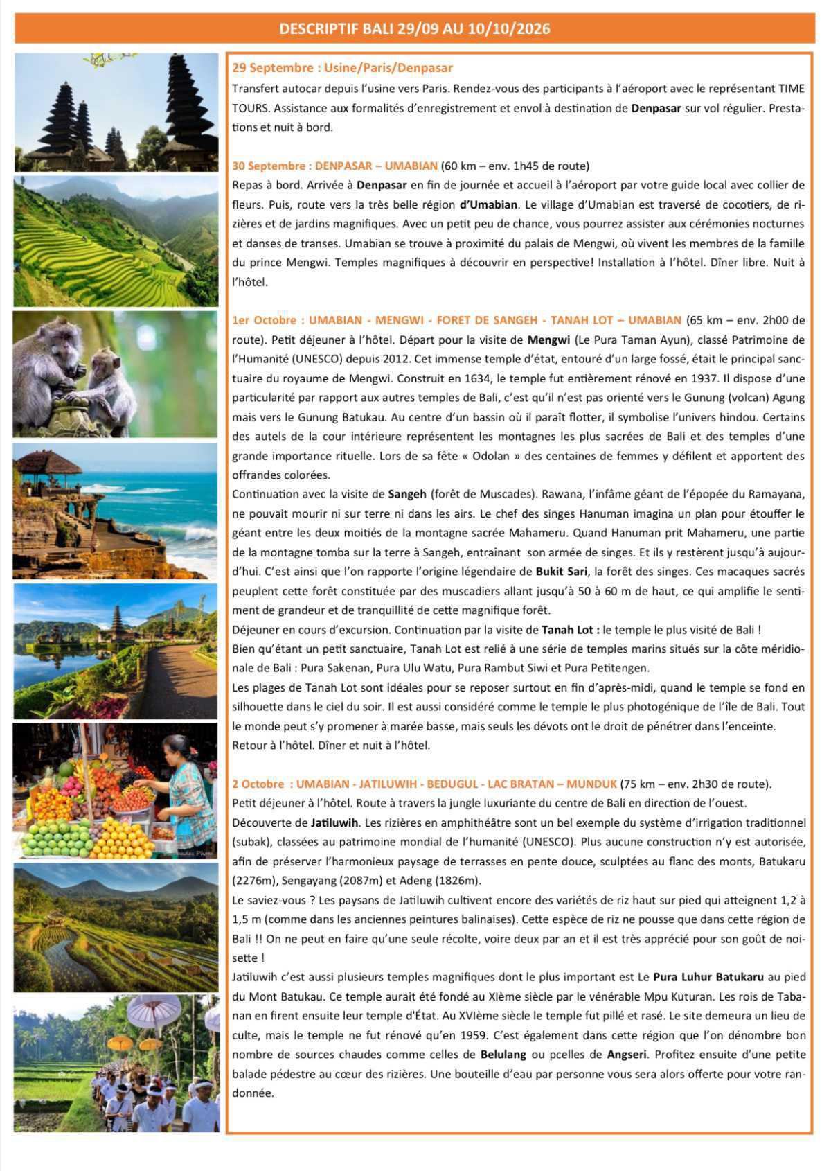 Bali du 29 septembre 10 octobre 2026