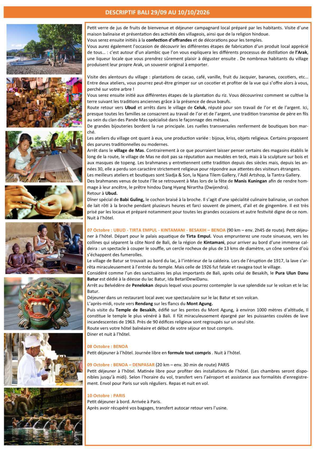 Bali du 29 septembre 10 octobre 2026