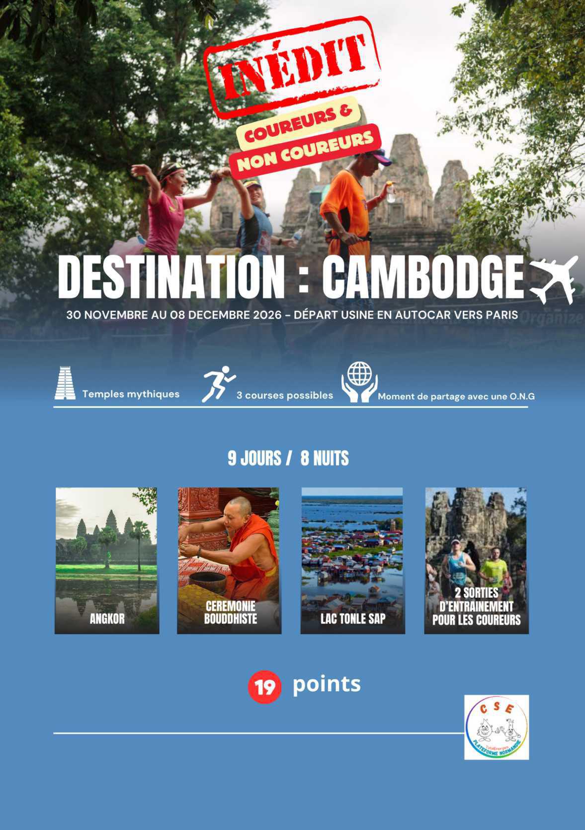 Cambodge 30 novembre au 8 décembre 2026