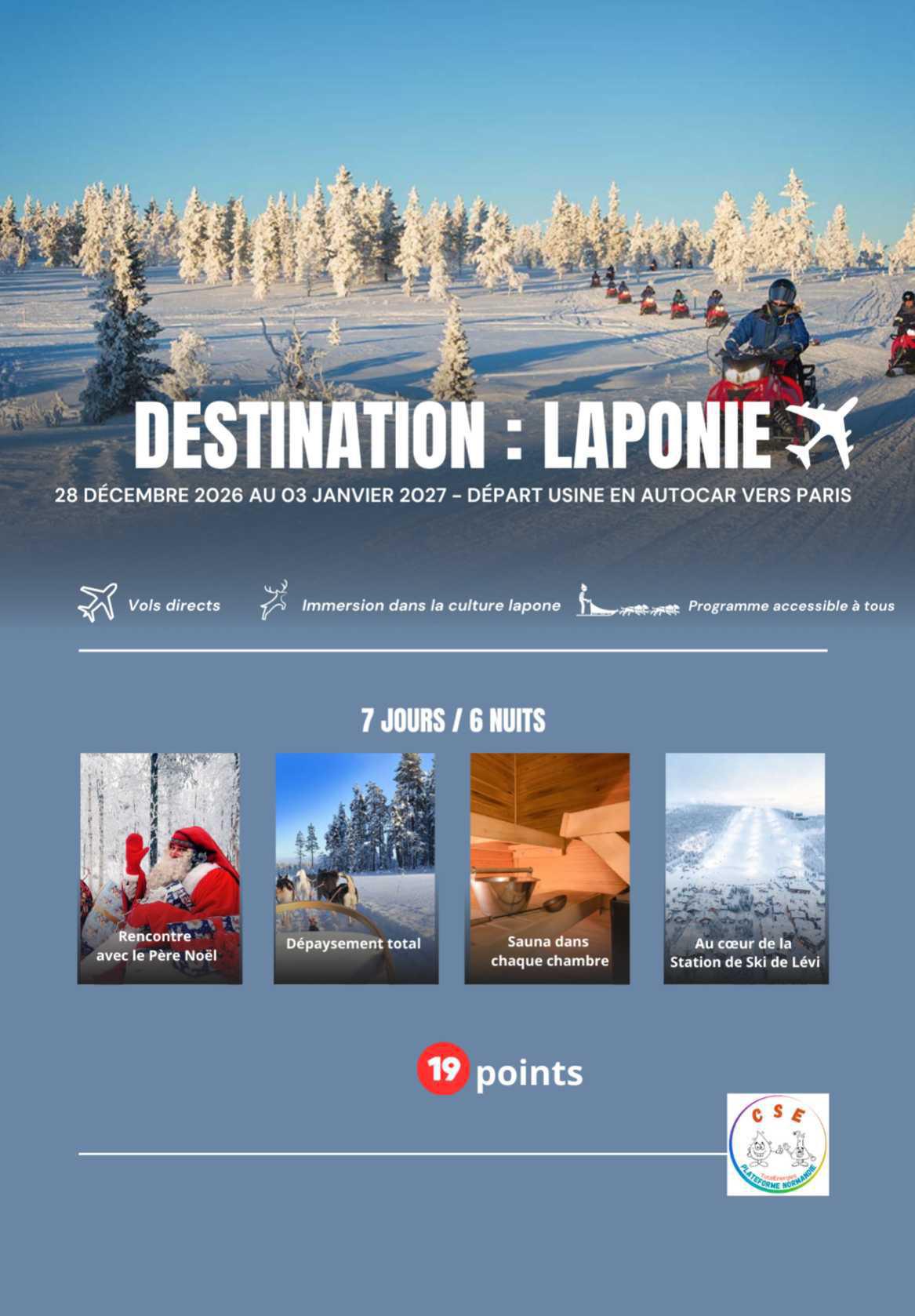 Laponie ☃️28 décembre au 03 janvier 2027