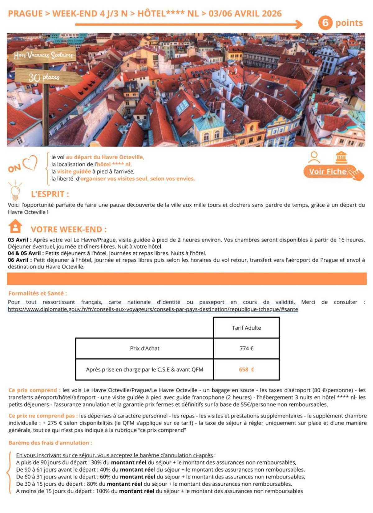 PRAGUE > WEEK-END 4 J/3 N 03/06 AVRIL 2026