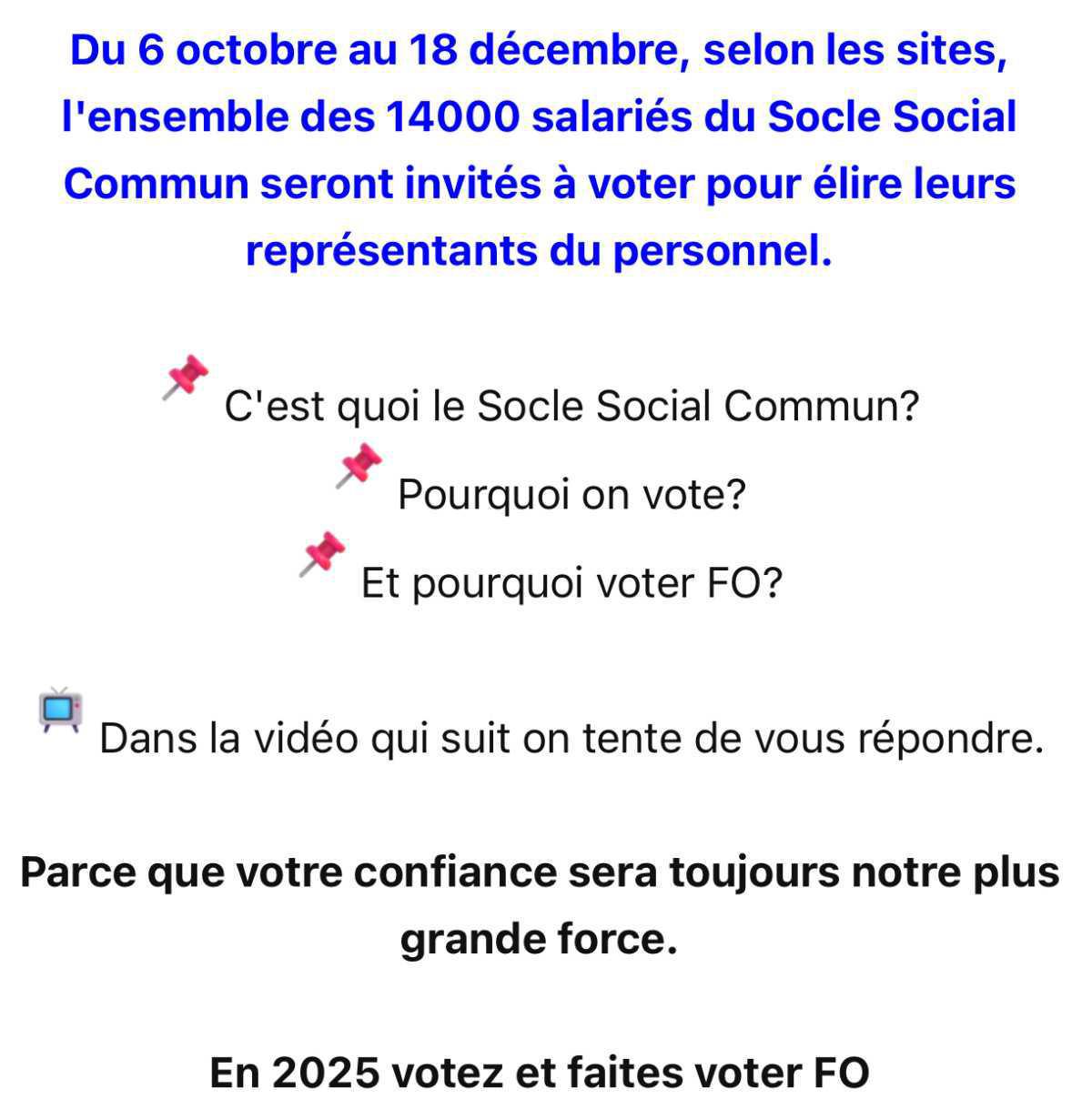 🎥Voter FO au SSC, pourquoi?🎥