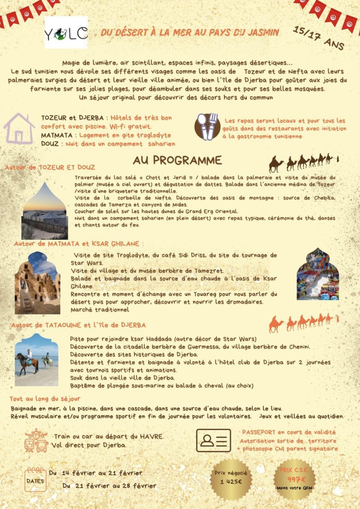 Du désert à la mer au pays de Jasmin 🌵