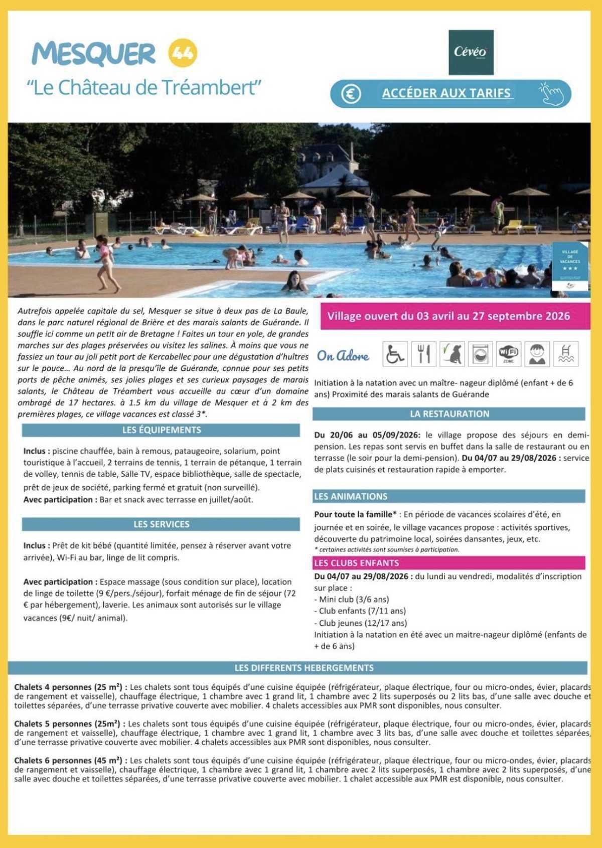 ⛱️Inscriptions Vacances familiales ÉTÉ