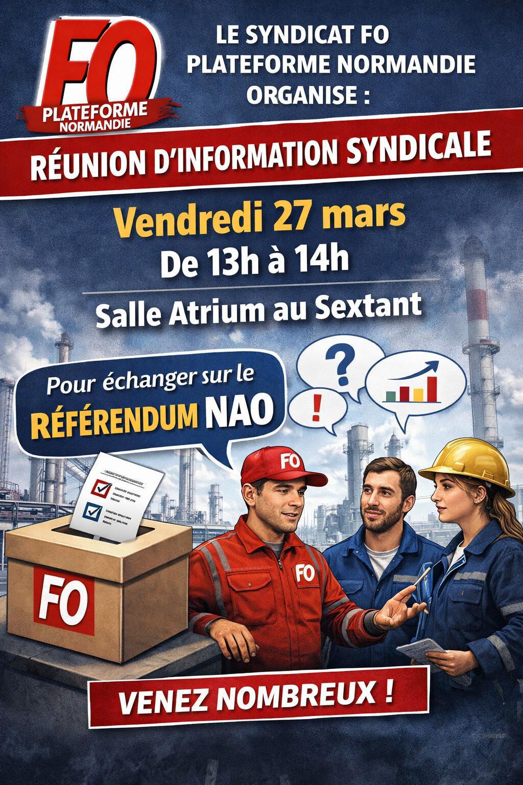 Information syndicale FO NAO ce vendredi 27 mars