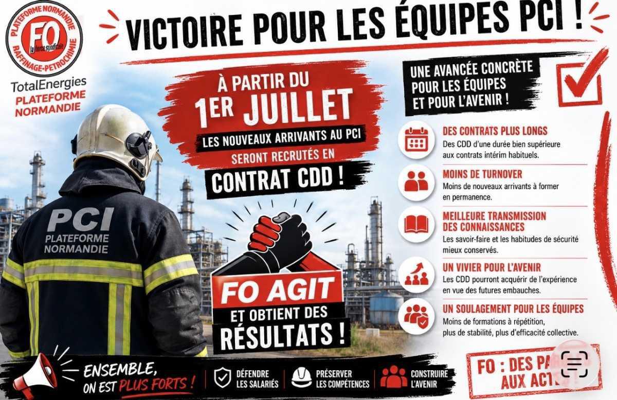 UNE AVANCEE CONCRETE POUR LES EQUIPES PCI UNE AVANCEE CONCRETE POUR LES EQUIPES PCI