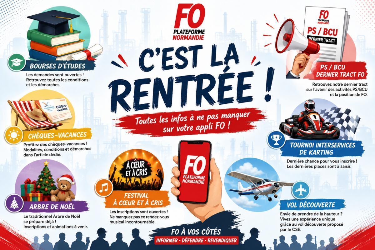📢 C’est la rentrée ! Retrouvez toutes les infos FO à ne pas manquer