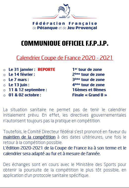 Coupe De France 2020 2021 Petanque Calendrier 2022 Seine Et Marne