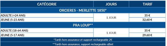 FORFAITS SKI & LOCATION DE MATÉRIEL