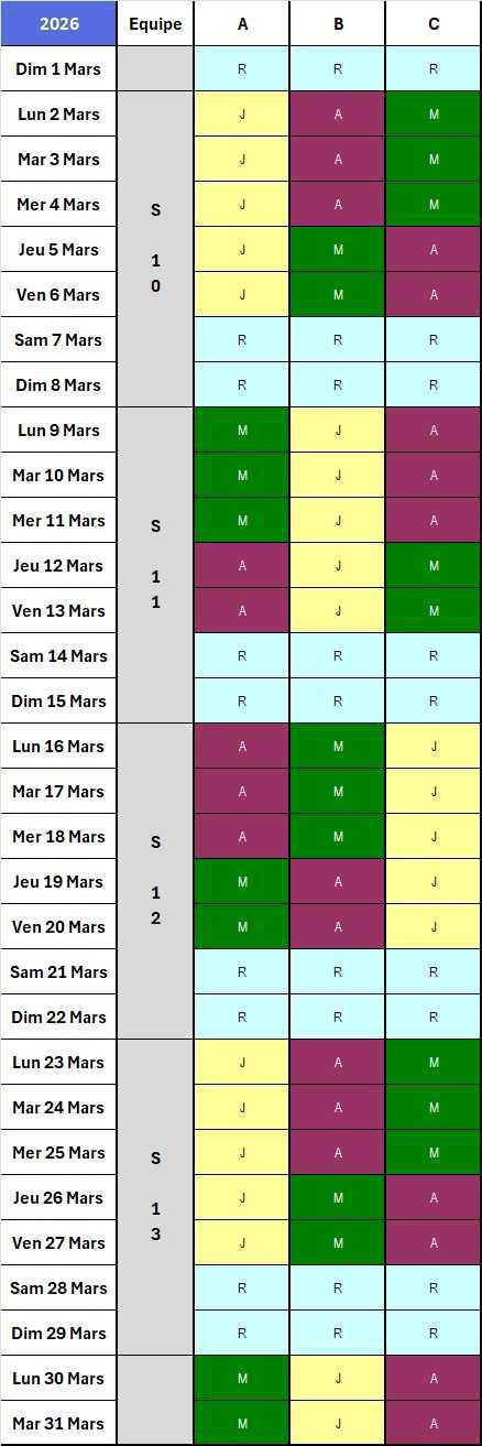 Calendrier 2025/2026, 2x8 Tech Labo