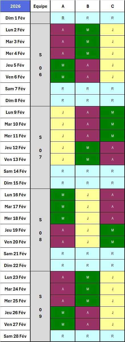 Calendrier 2025/2026, 2x8 Tech Labo