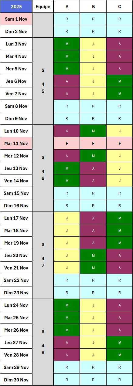 Calendrier 2025/2026, 2x8 Tech Labo