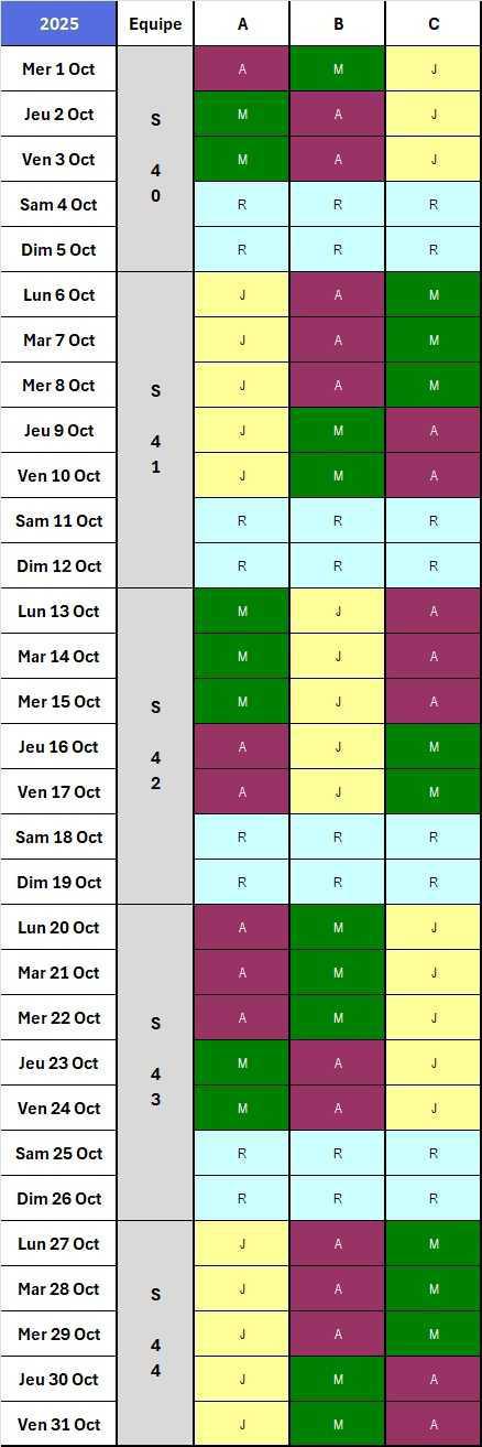 Calendrier 2025/2026, 2x8 Tech Labo
