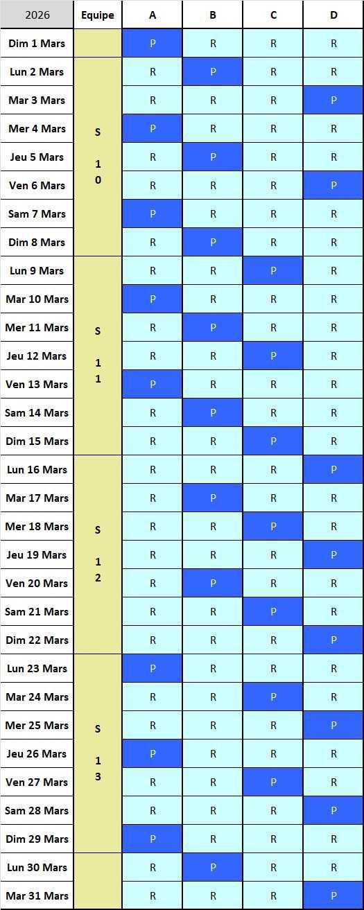 Calendrier 2025/2026, 24x48 Service Sécurité
