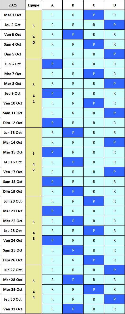 Calendrier 2025/2026, 24x48 Service Sécurité