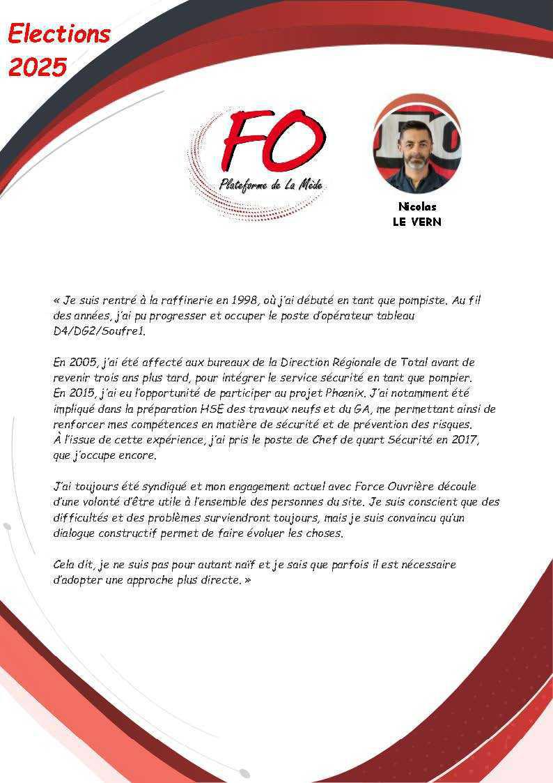 Qui sont vos candidats?