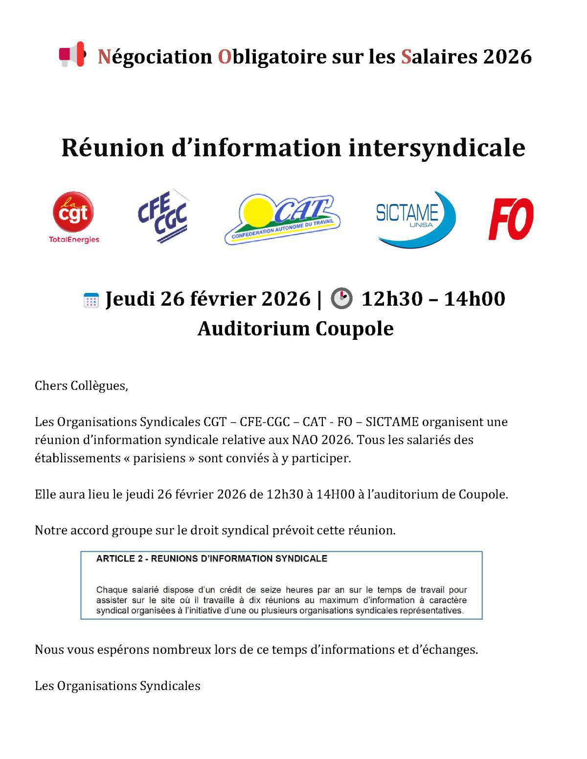 Référendum: réunion d'information Référendum: réunion d'information