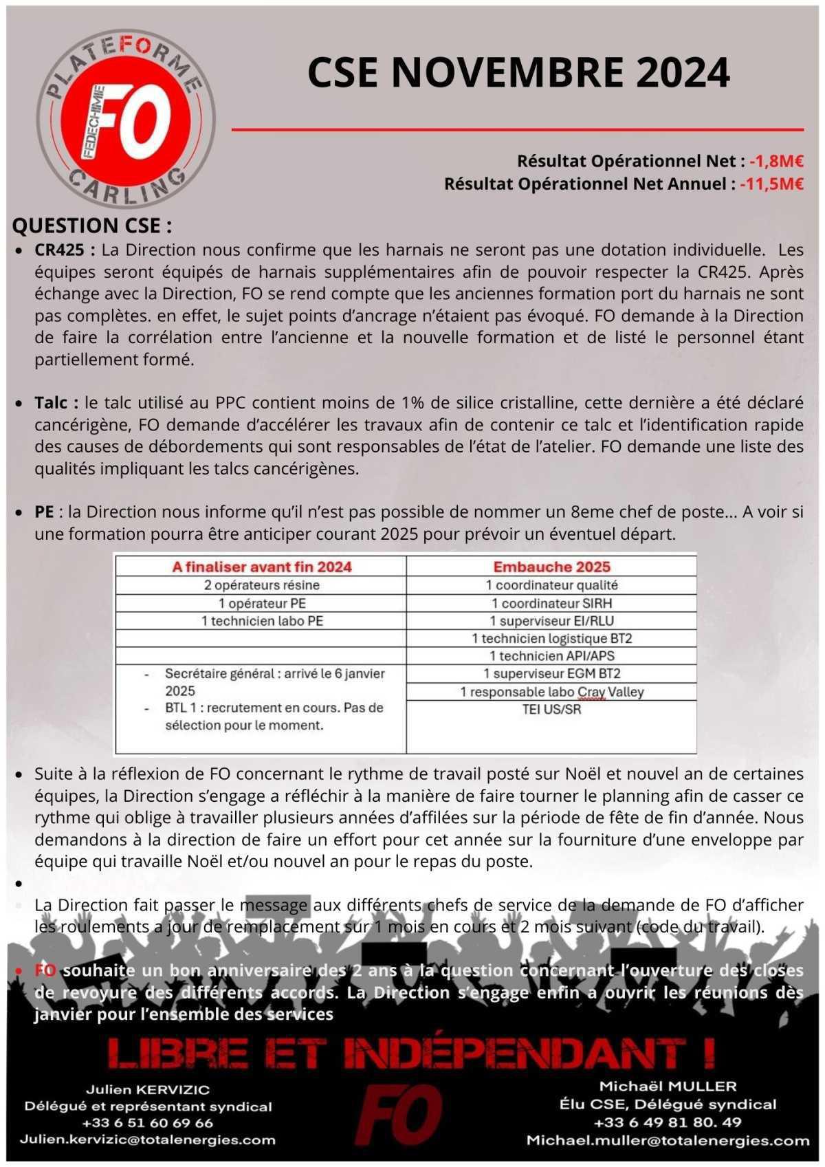 CSE novembre 2024