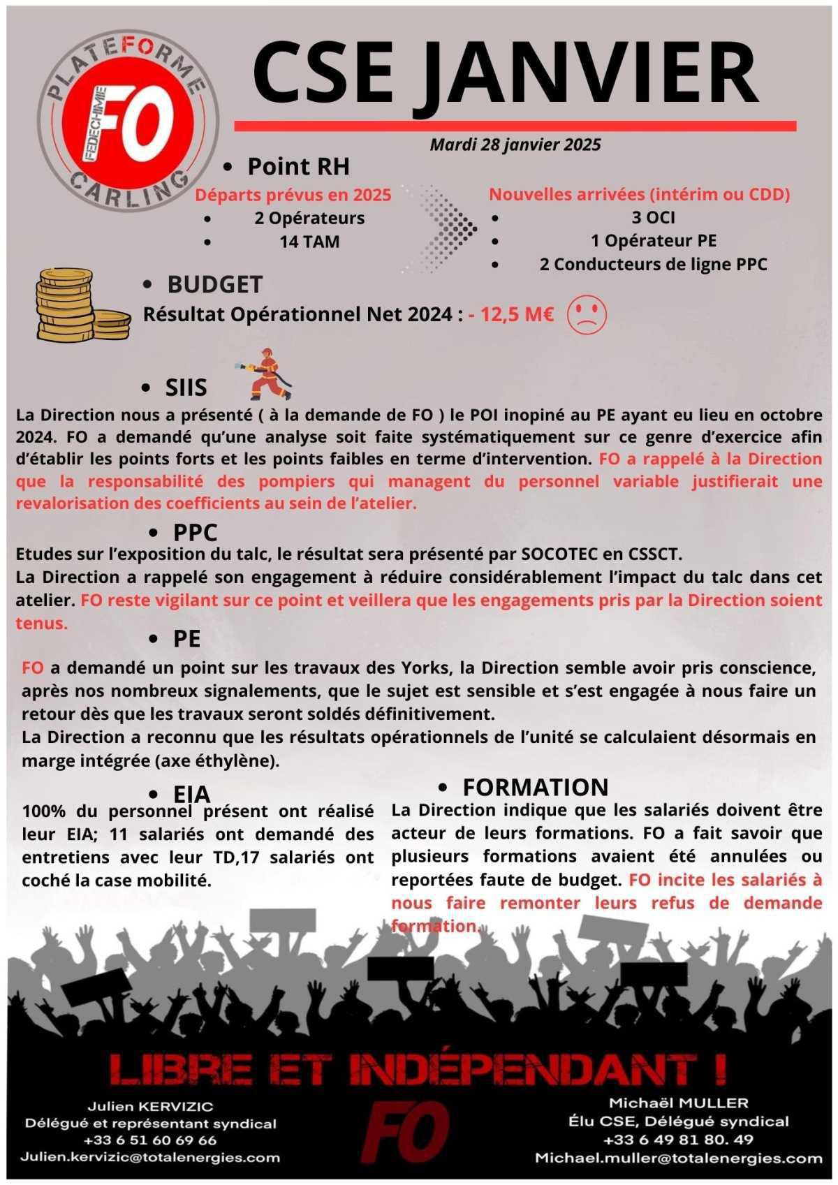 CSE janvier 2025