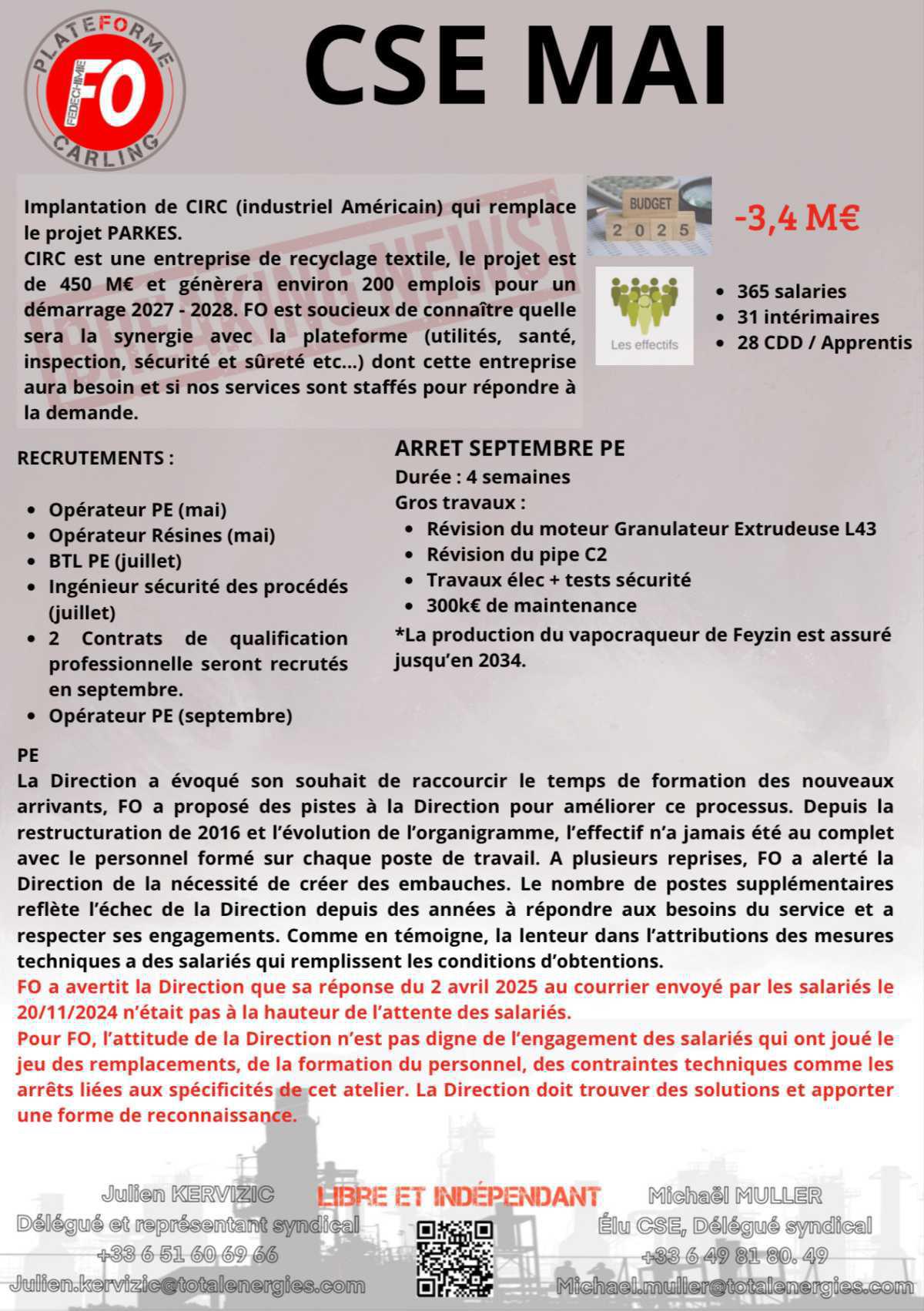 CSE mai 2025
