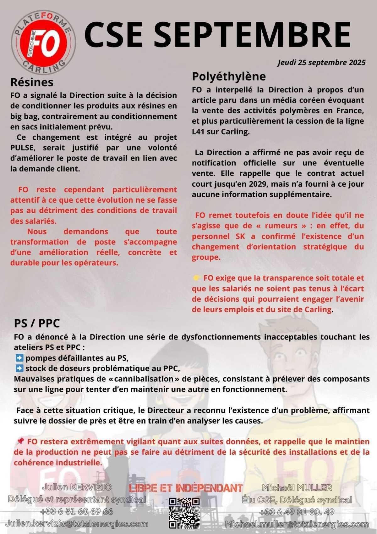 CSE Septembre 2025 