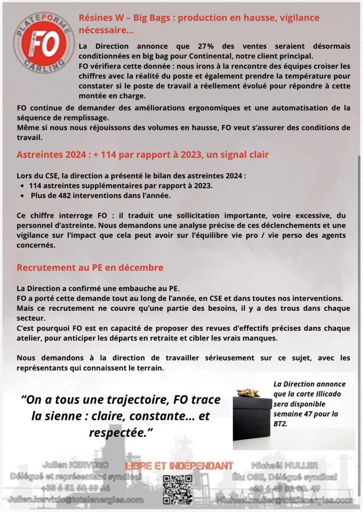 CSE entrant et CSE octobre 2025 / consultation demande d’agrément médecine du travail plateforme de Carling