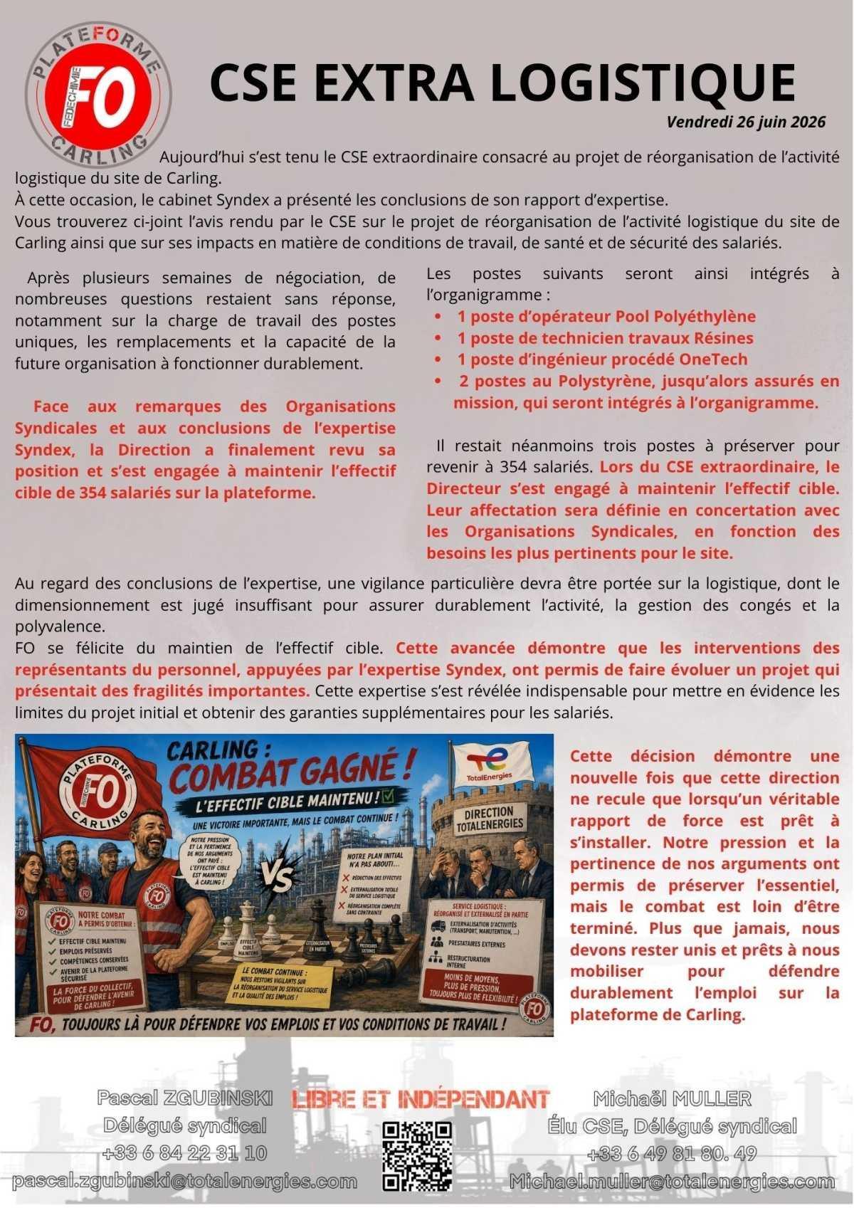 CSE EXTRA LOGISTIQUE