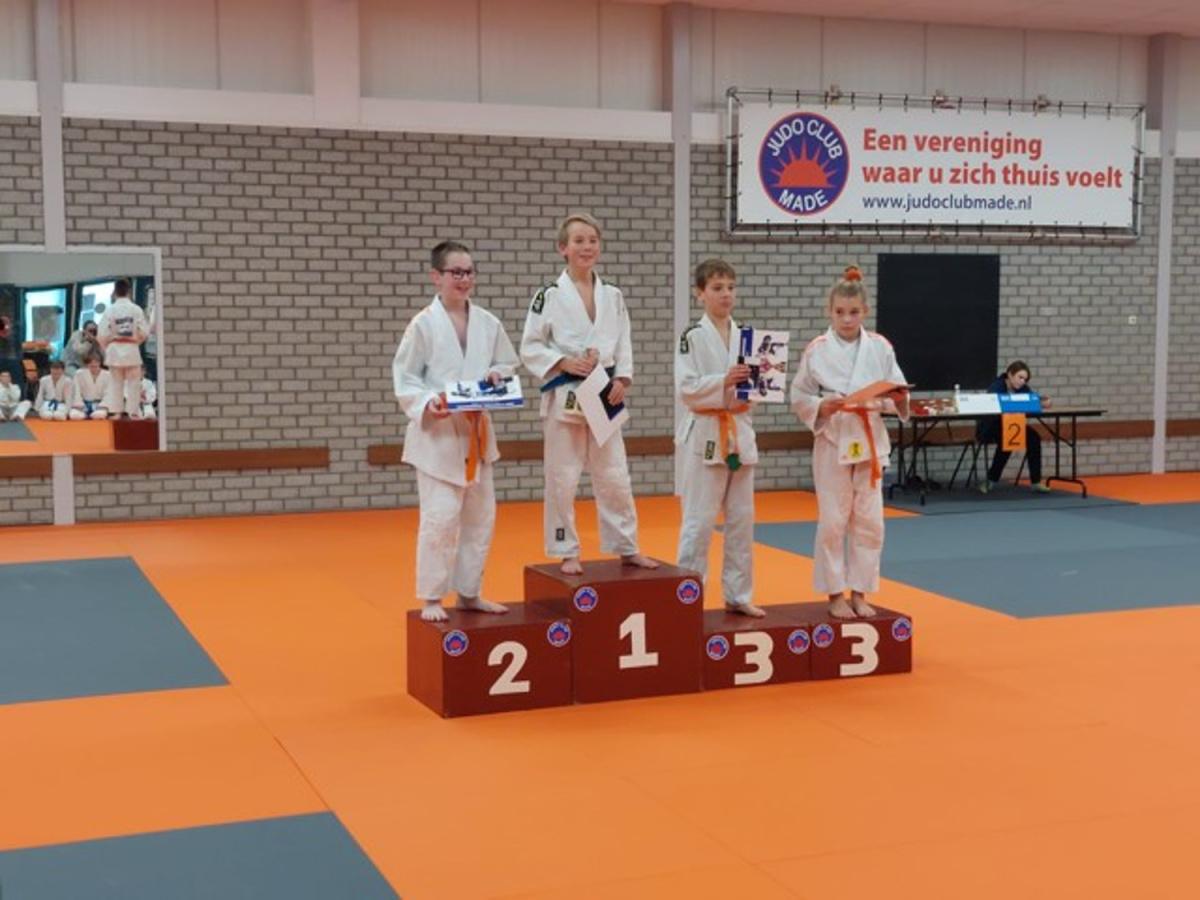 Judoselectie van Bliemer Arashi Sport actief in Made