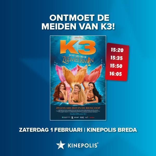 Ontmoet Hanne en Julia van K3 bij Kinepolis Breda