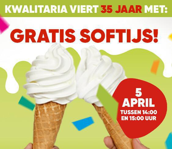 Zaterdag een gratis softijsje scoren vanwege jubileum Zaterdag een gratis softijsje scoren vanwege jubileum