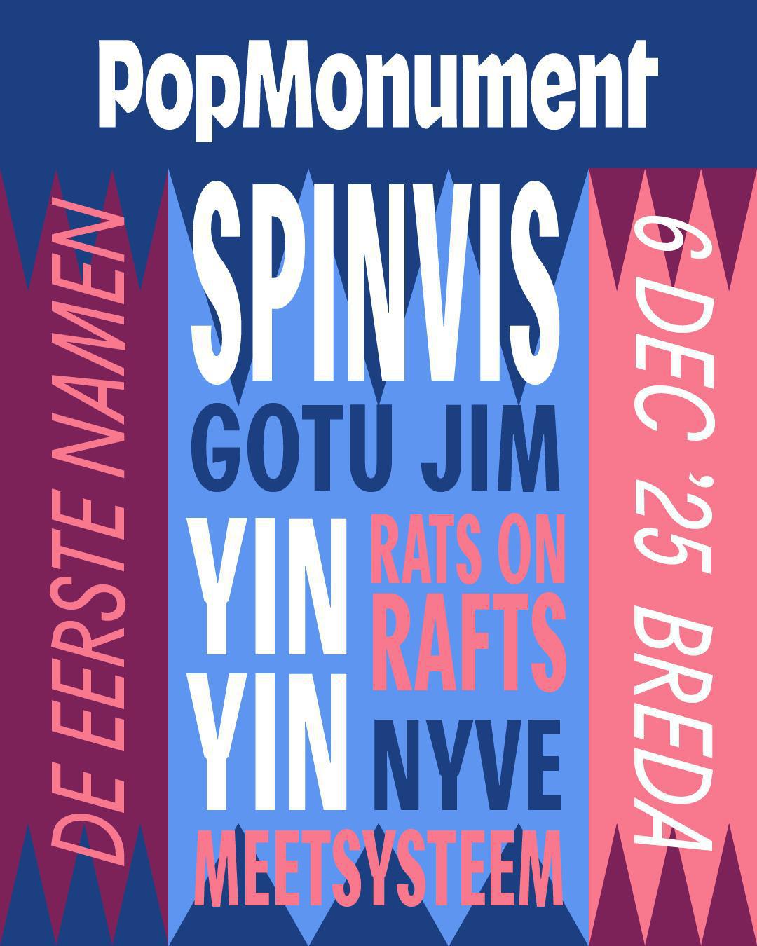 PopMonument keert terug naar Bredase binnenstad met Spinvis en Gotu Jim PopMonument keert terug naar Bredase binnenstad met Spinvis en Gotu Jim