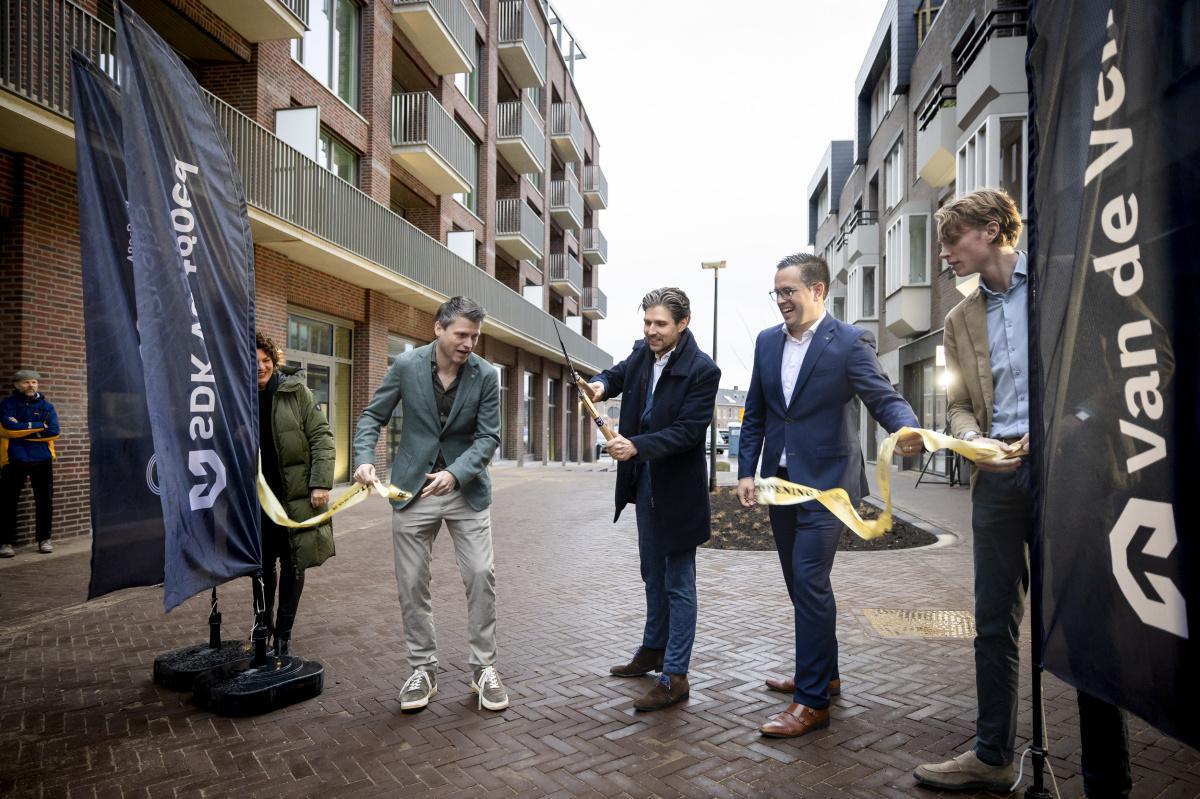 Voormalig KPN-gebouw is nu een eigentijds wooncomplex in Breda centrum