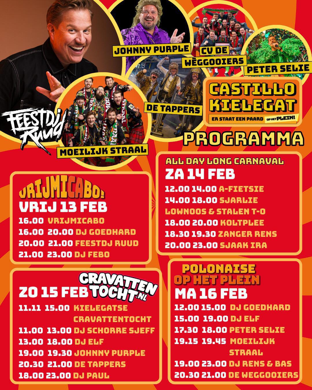 Castillo Kielegat: carnavallen op het Kasteelplein Castillo Kielegat: carnavallen op het Kasteelplein