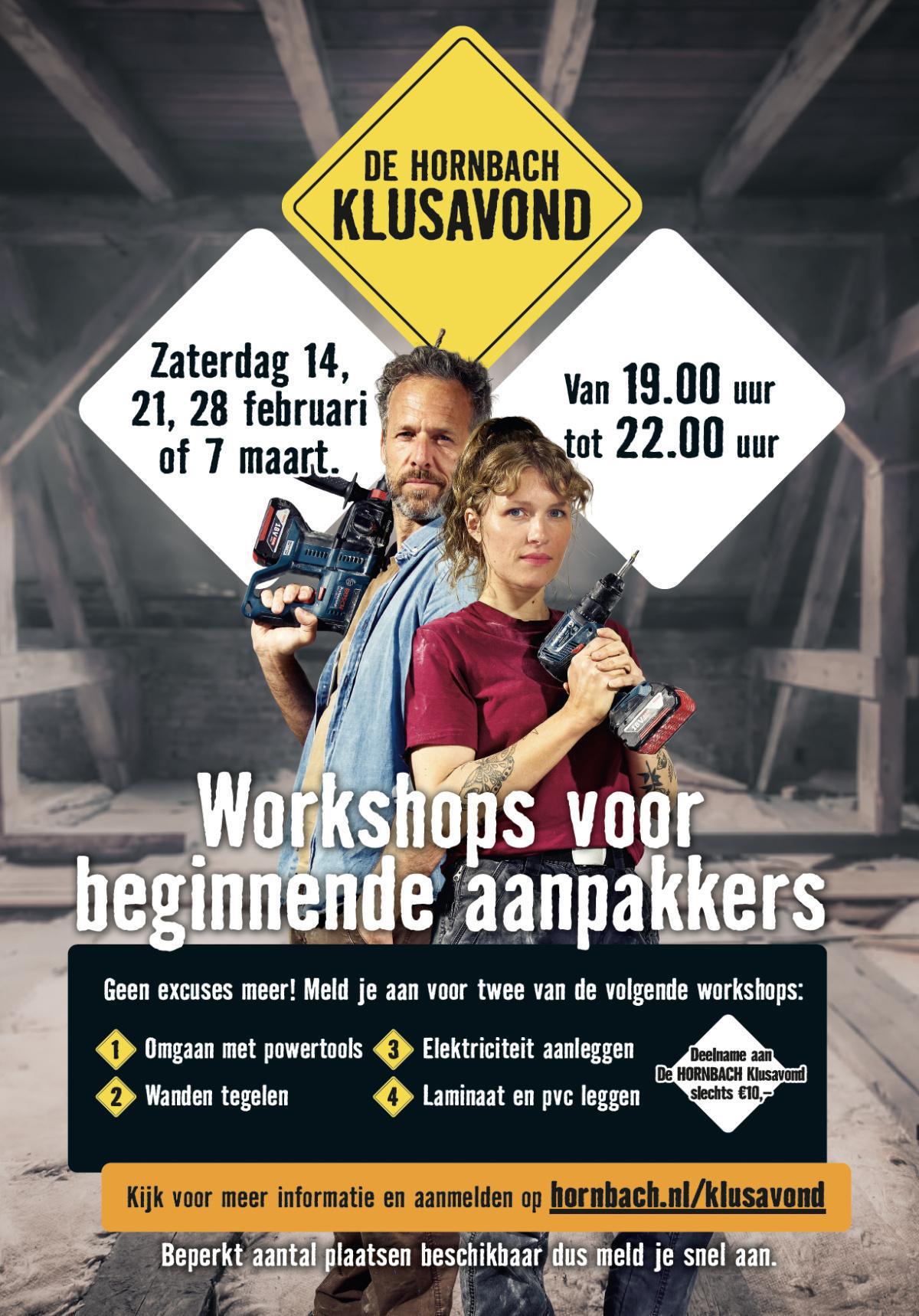 Beginnende klussers gaan zelf aan de slag tijdens HORNBACH Klusavond