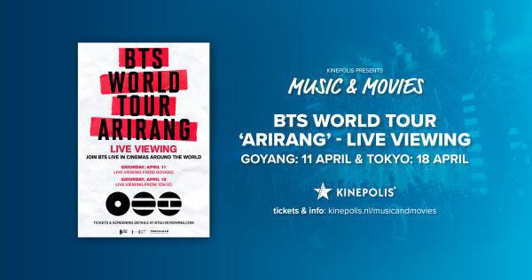 BTS WORLD TOUR 'ARIRANG' - Live & Encore bij Kinepolis Breda BTS WORLD TOUR 'ARIRANG' - Live & Encore bij Kinepolis Breda