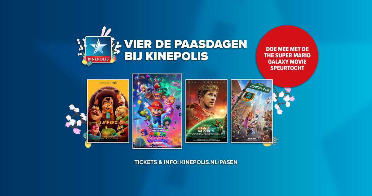 Super Mario Galaxy movie Paasspeurtocht bij Kinepolis