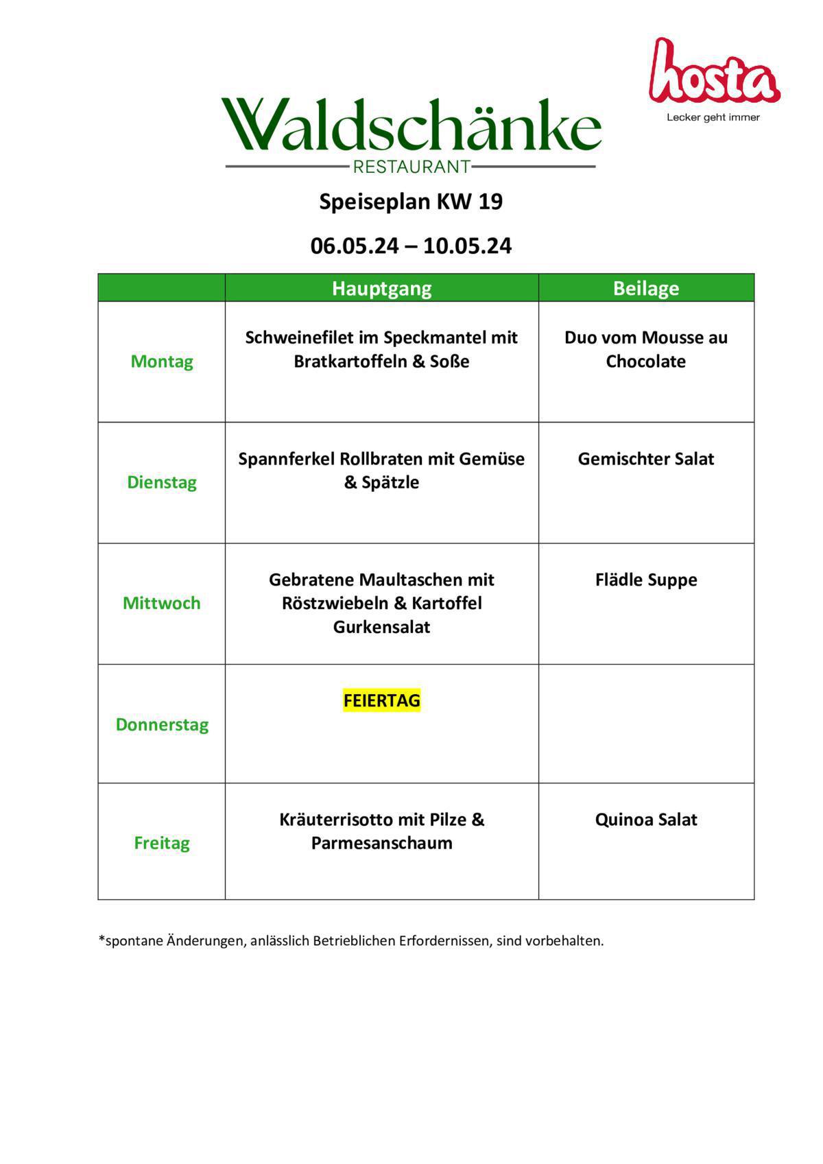 Speiseplan KW 19 06.05.24 – 10.05.24