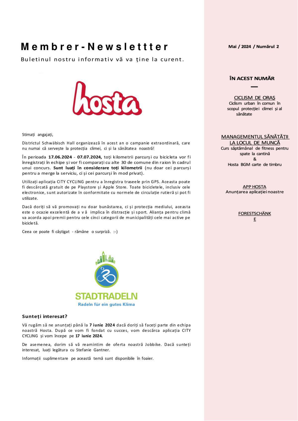 NEWSLETTER (RO)