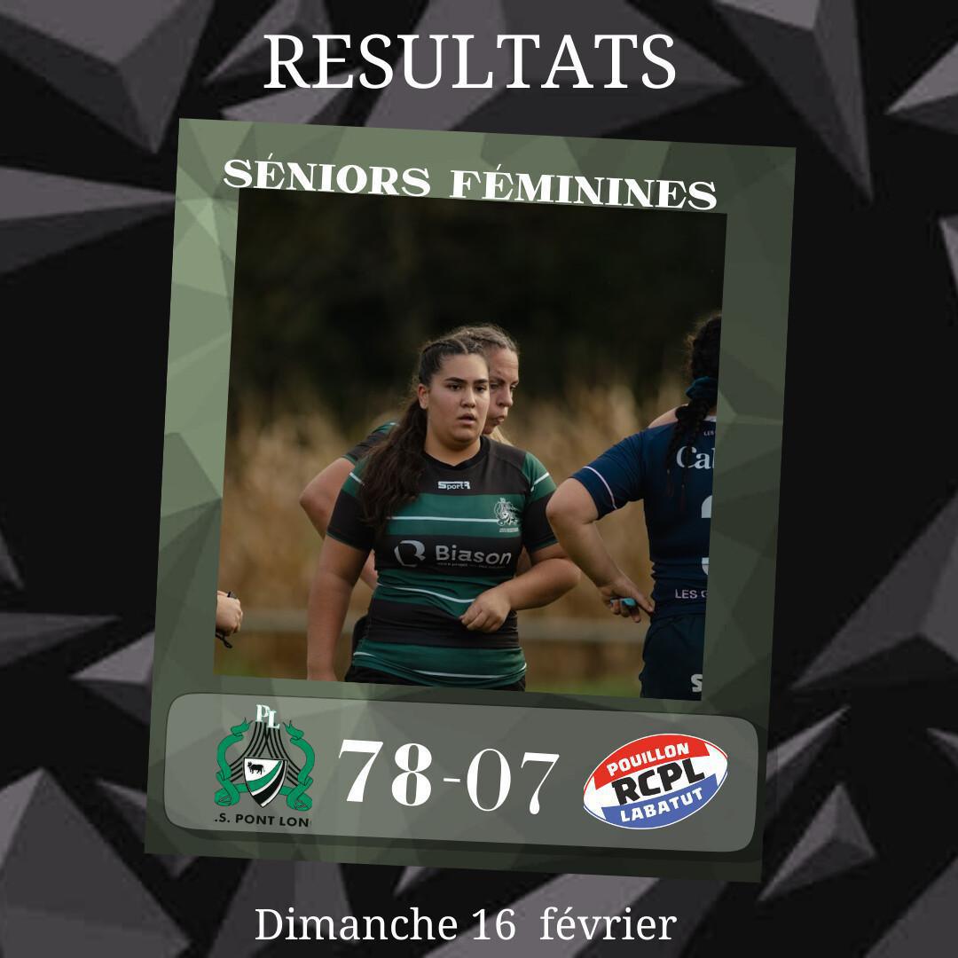 RÉSULTATS DU WEEK-END ! RÉSULTATS DU WEEK-END !