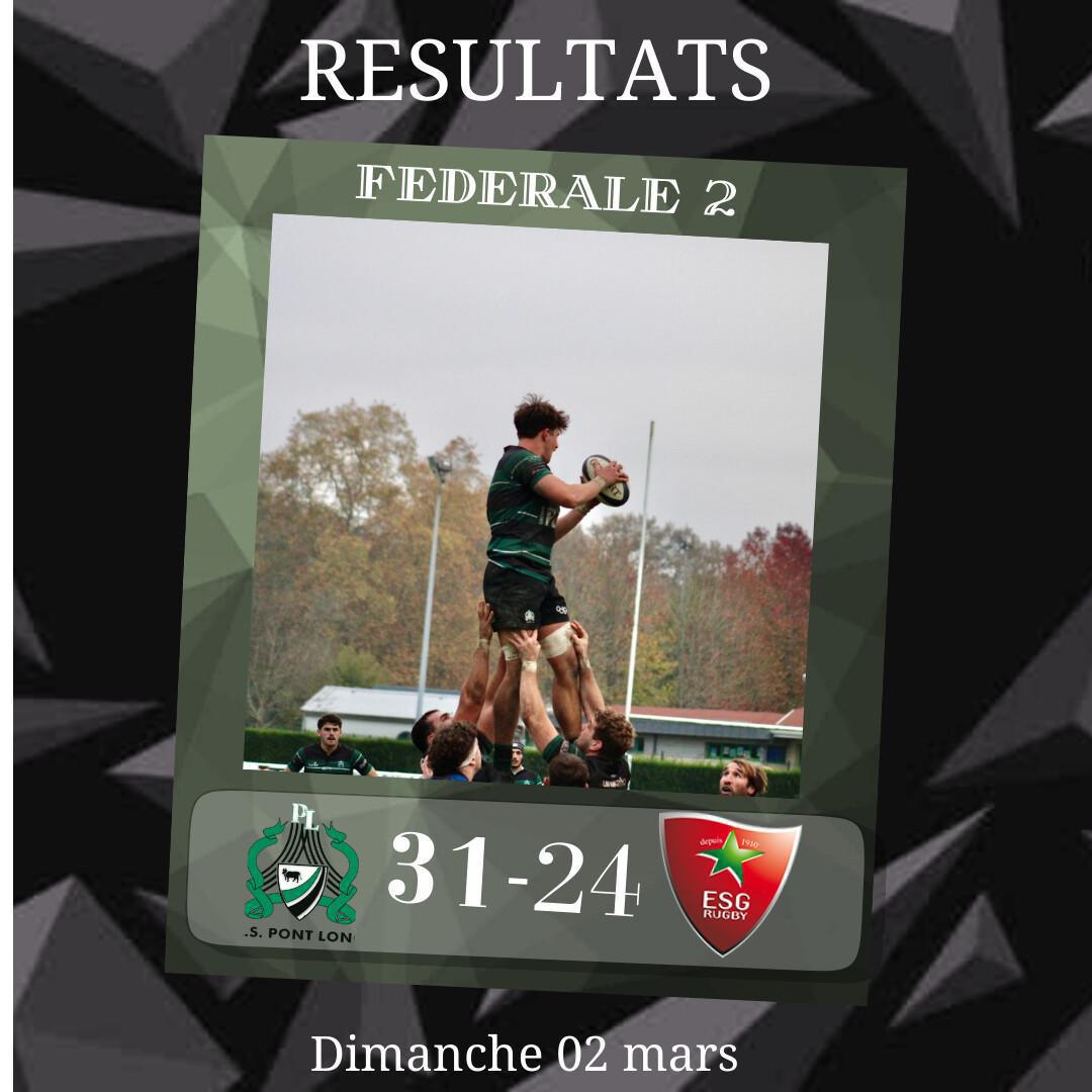 RESULTATS DU WEEK-END ! RESULTATS DU WEEK-END !