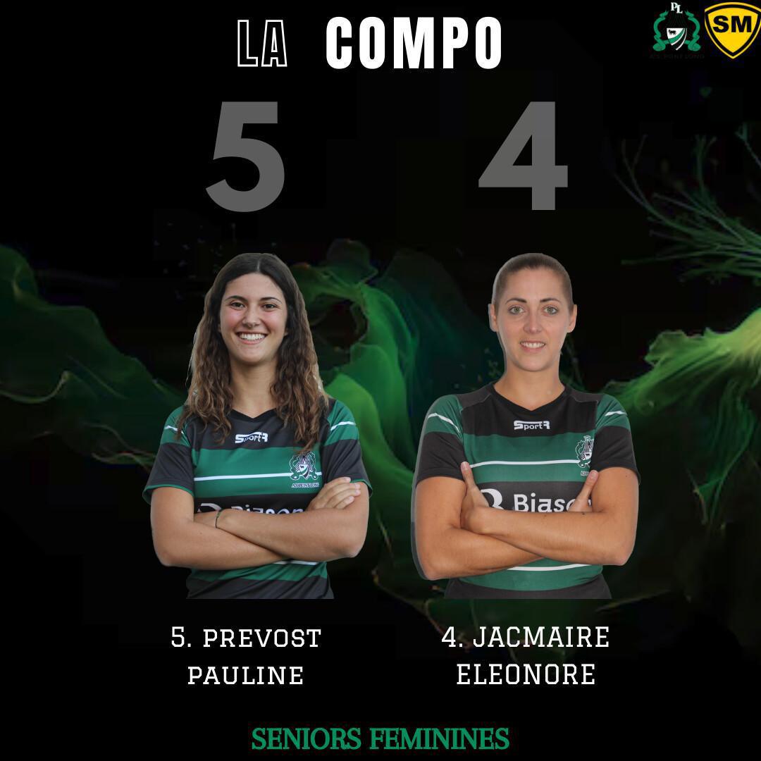 La compo des séniors féminines : 1/8eme de finale ! La compo des séniors féminines : 1/8eme de finale !
